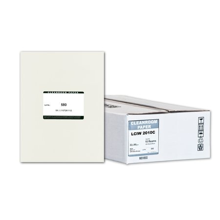 PURE IMAGE Pure Image Synthetic Cleanroom Paper, 8.5x11, White 22lb, 250 sheets /ream, 10 reams p/PK LCIW 2010C